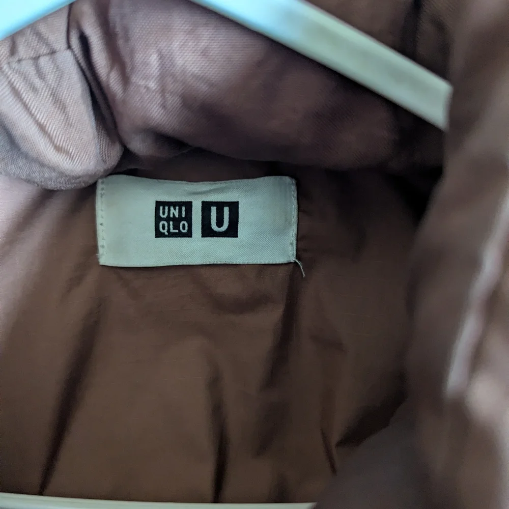 SOLD Uniqlo U Brown Women's Winter Hooded Puffer Jacket Size L - Picture 4 of 10